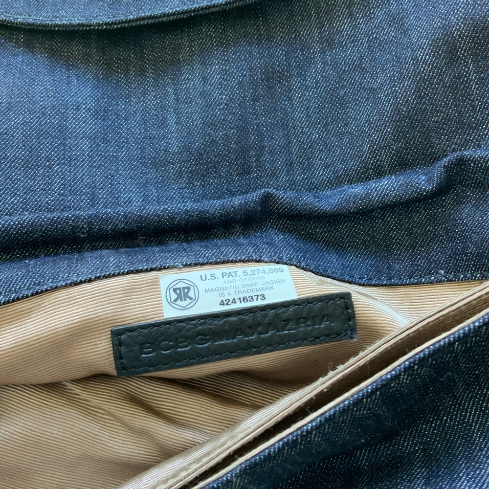 BCBGMAXAZRIA Studded Denim Clutch EUC - Picture 10 of 10